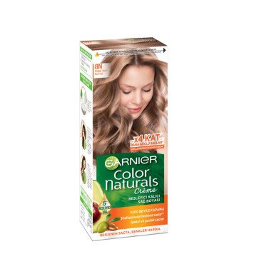 Garnier Color Naturals Besleyici Kalıcı Saç Boyası 8N Doğal Açık Kumral - Garnier
