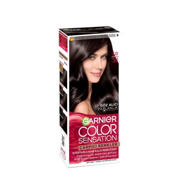 Garnier Color Sensation Çarpıcı Renkler Saç Boyası 3.0 Çarpıcı Koyu Kahve - Garnier