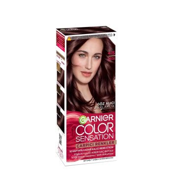 Garnier Color Sensation Çarpıcı Renkler Saç Boyası 4.15 Buzlu Kestane - Garnier