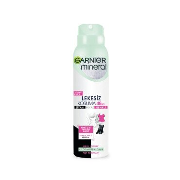 Garnier Mineral Lekesiz Koruma 48sa Siyah Beyaz Renkli Çiçeksi Koku Deodorant 150ml - Garnier