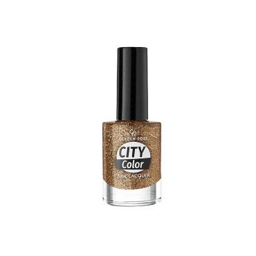 Golden Rose City Color Nail Lacquer Glitter 10.2ml No:107 - Golden Rose