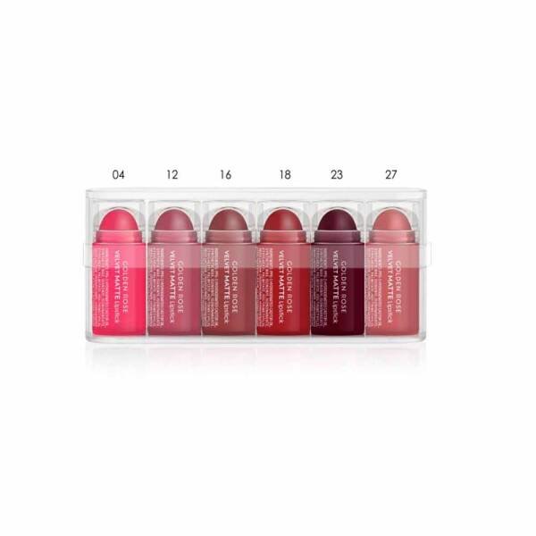 Golden Rose Mini Velvet Matte Lipstick Mix2 6x0.5g - 1
