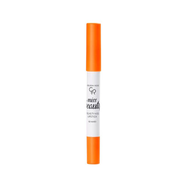 Golden Rose Miss Beauty Velvety Kiss Lipstick 3.5g 02 Naked - 1