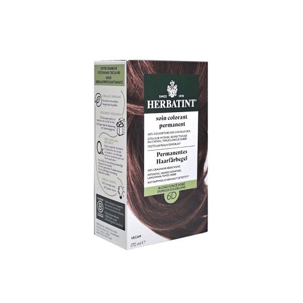 Herbatint Saç Boyası 6D Dark Golden Blonde - Koyu Altın Sarısı - 1