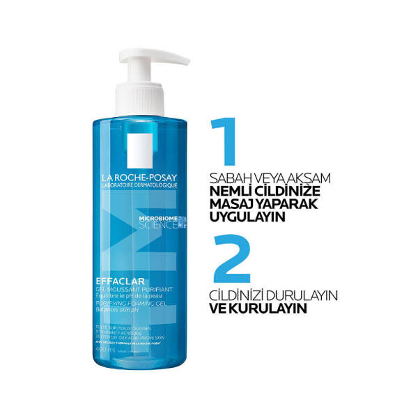La Roche Posay Effaclar Gel Yağlı Ve Akneye Eğilimli Ciltler için Yüz Temizleme Jeli 400 ml - 2