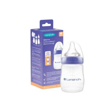Lansinoh Biberon 160ml ve NaturalWave Biberon Emziği S +1Ay - Lansinoh