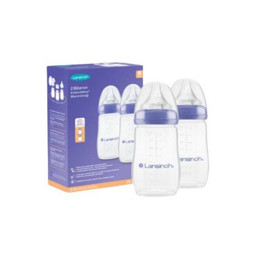 Lansinoh Biberon ve NaturalWave Biberon Emziği 2x240ml M +3Ay - Lansinoh