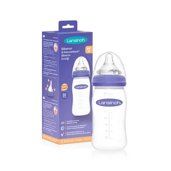 Lansinoh Natural Wave Biberon 240ml - 1