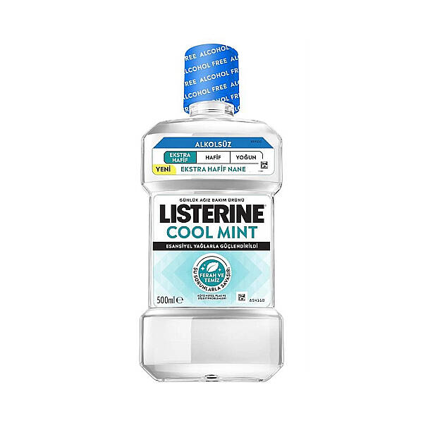 Listerine Cool Mint Alkolsüz Ekstra Hafif Nane Ağız Bakım Suyu 500 ml - 1