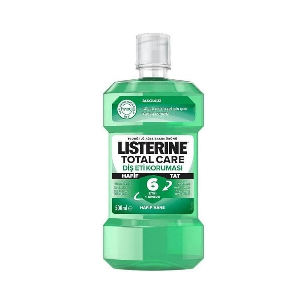 Listerine Total Care Diş Eti Koruması Alkolsüz Hafif Nane 500 ml - 1