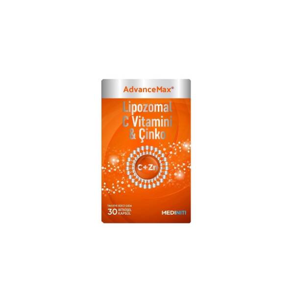 Mediniti AdvanceMax Lipozomal C Vitamini ve Çinko 30 Bitkisel Kapsül - 1