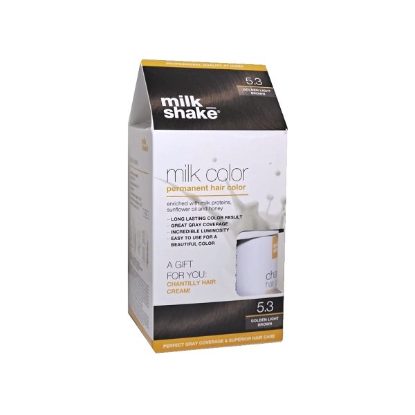 Milk Shake 5.3 Açık Kestane Dore Saç Boyası + Saç Kremi 50 ml Set - 1