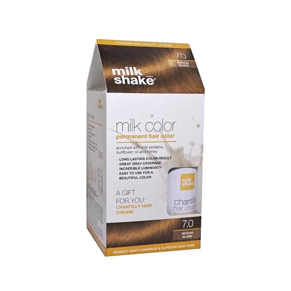 Milk Shake 7 Orta Kumral Saç Boyası + Saç Kremi 50ml Set - 1