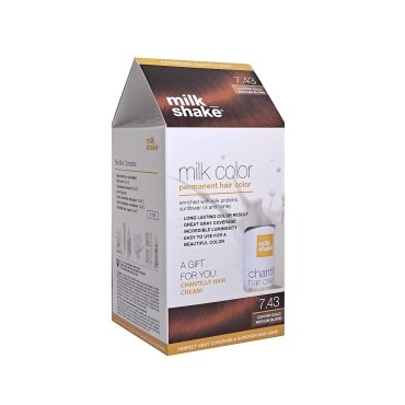 Milk Shake 7.43 Orta Kumral Bakır Dore Saç Boyası + Saç Kremi 50 ml Set - Milk Shake