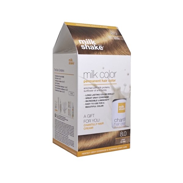 Milk Shake 8 Açık Kumral Saç Boyası + Saç Kremi 50 ml Set - 1