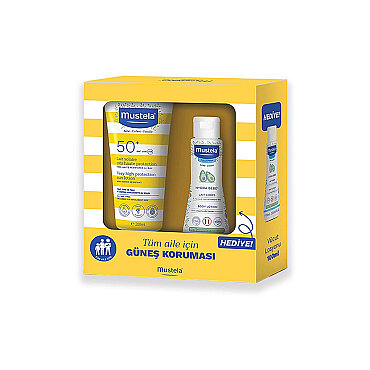 Mustela Çok Yüksek Koruma Faktörlü Güneş SPF50+ Losyonu 200 ml Set - Mustela