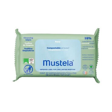Mustela Kompostlanabilir Temizleme Mendili 60 Adet - Mustela