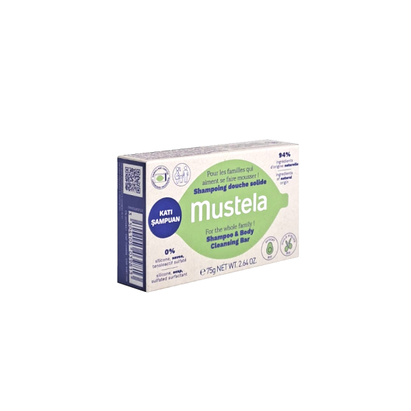 Mustela Tüm Aile İçin Şampuan ve Vücut Temizleme B-Mustela Shampoo and Body Cleansing Bar 75g - 1