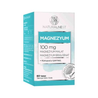 Naturalnest Magnesium 100mg 60 Tablet - Naturalnest