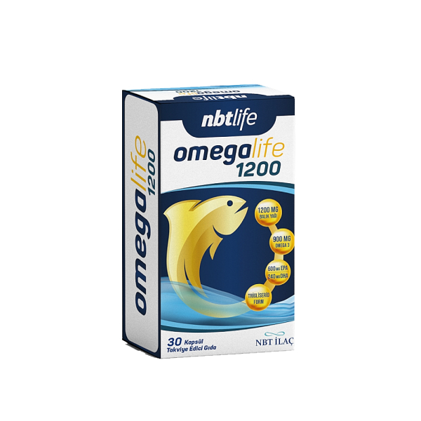 NBT Life Omegalife 1200 Omega 3 Takviye Edici Gıda 30 Kapsül - 1