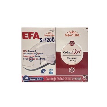 New Life Efa S-1200 30 Kapsül + Coenz QH 30 Kapsül - New Life