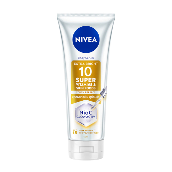 Nivea NiaC Glow Activ Süper 10 Gençlik Işıltısı Vücut Serumu 170 ml - 1