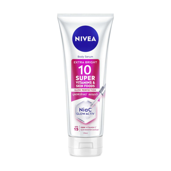 Nivea NiaC Glow Activ Süper 10 Mükemmel Aydınlık Vücut Serumu 170 ml - 1