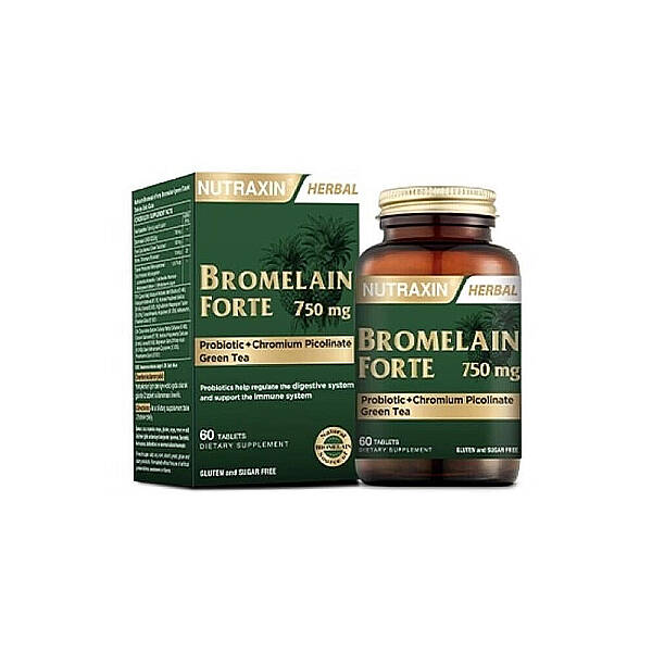 Nutraxin Bromelain Forte Takviye Edici Gıda 60 Tablet - 1