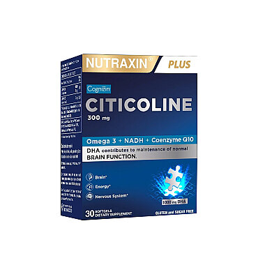 Nutraxin Citicoline 300mg Takviye Edici Gıda 30 Kapsül - Nutraxin