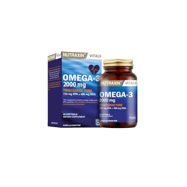 Nutraxin Omega 3 Balık Yağı 2000 mg 60 SoftGel - 1
