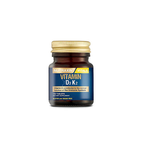 Nutraxin Vitamin D3 K2 1000IU Takviye Edici Gıda 120 Tablet - 1