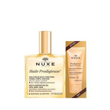 Nuxe Huile Prodigieuse 100ml + Prodigieux Floral Shower Oil 30ml Set - Nuxe