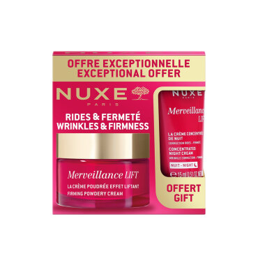 Nuxe Merveillance Lift Firming Powdery Cream 50ml + Merveillance Lift Concantreted Night Cream 15 ml Sıkılaştırıcı Etkili Yaşlanma Karşıtı Bakım Seti - Nuxe