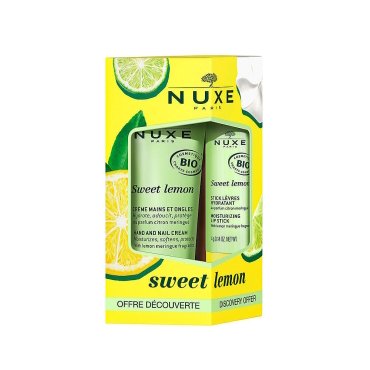 Nuxe Sweet Lemon El ve Tırnak Bakım Kremi 30ml + Nuxe Sweet lemon Dudak Stiği 4g - Nuxe