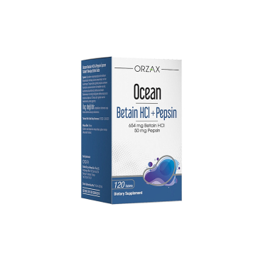 Ocean Betain HCI + Pepsin 120 Tablet Takviye Edici Gıda - Ocean
