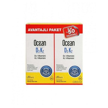Ocean D3 K2 Vitamin 20ml İkincisi %50 İndirimli - Ocean
