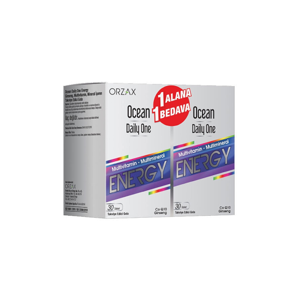 Ocean Daily One Energy 1 Alana 1 Bedava 30+30 Tablet Takviye Edici Gıda - 1