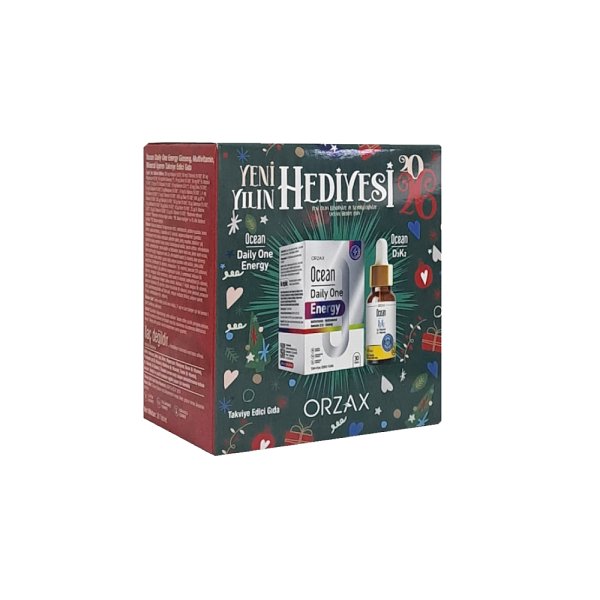 Ocean Daily One Energy 30 Tablet + Ocean D3K2 20ml Damla Yılbaşı Seti Takviye Edici Gıda - 1