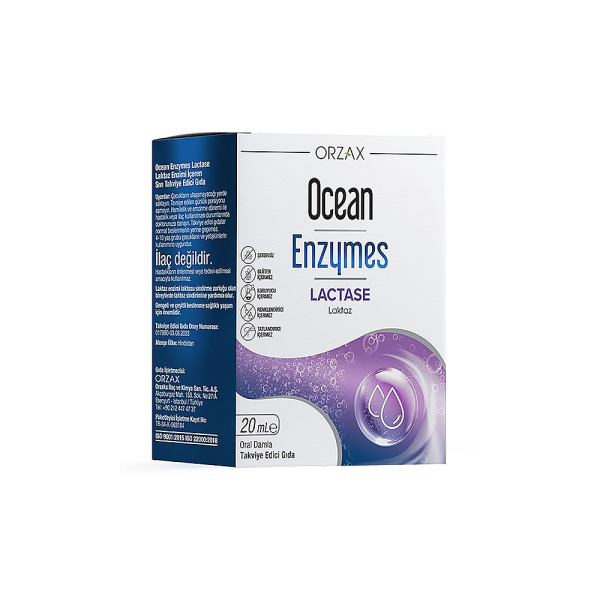 Ocean Enzymes Lactase 20ml Oral Damla Takviye Edici Gıda - 1