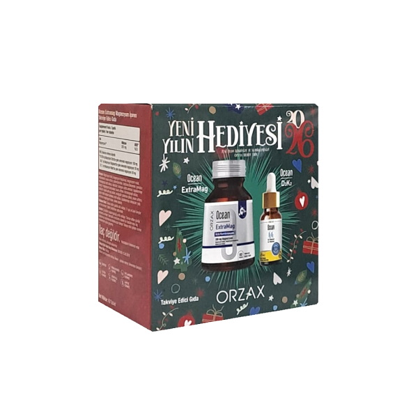 Ocean Extramag Üçlü Kombinasyon 60 Tablet + Ocean D3K2 20ml Damla Yılbaşı Seti Takviye Edici Gıda - 1