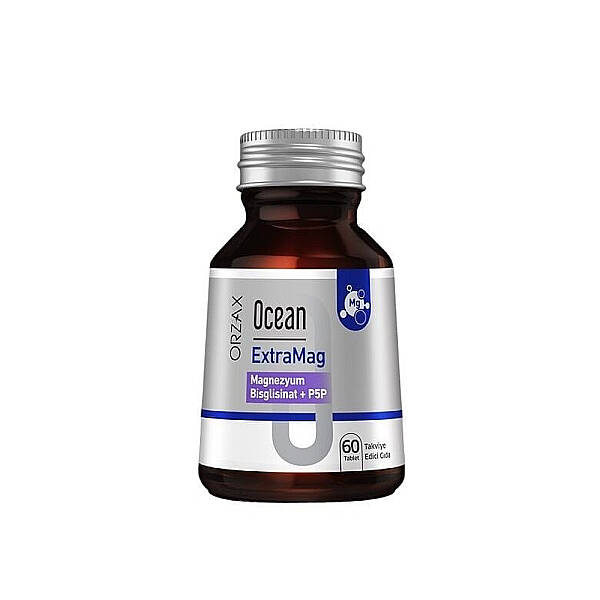Ocean Exytamag Magnezyum Bisglisinat + P5P Takviye Edici Gıda 60 Tablet - 1