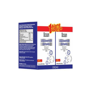 Ocean Glucosamine Complex 1 Alana 1 Hediye Takviye Edici Gıda 60+60 Tablet - Ocean