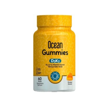 Ocean Gummies D3K2 Portakal Aromalı 60 Tablet - Ocean