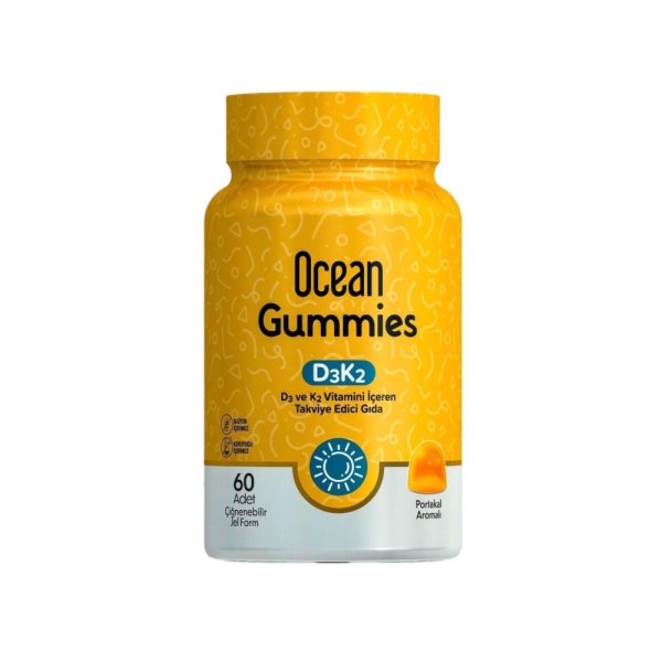 Ocean Gummies D3K2 Portakal Aromalı 60 Tablet - 1