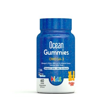 Ocean Gummies Omega-3 Karışık Meyve Aromalı 60 Tablet - Ocean