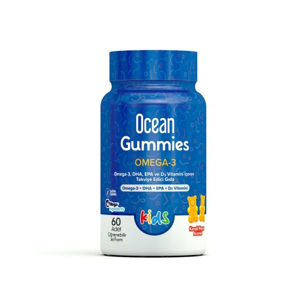Ocean Gummies Omega-3 Karışık Meyve Aromalı 60 Tablet - 1