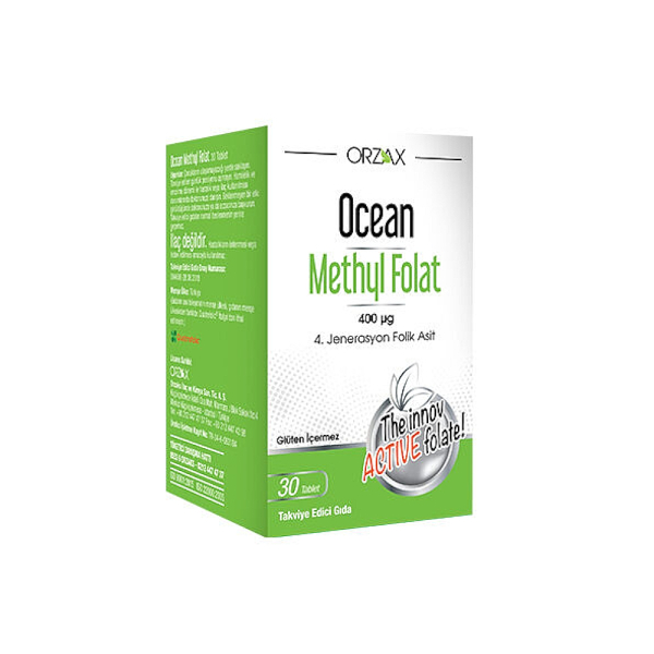 Ocean Methyl Folat 400ug 30 Tablet Takviye Edici Gıda - 1