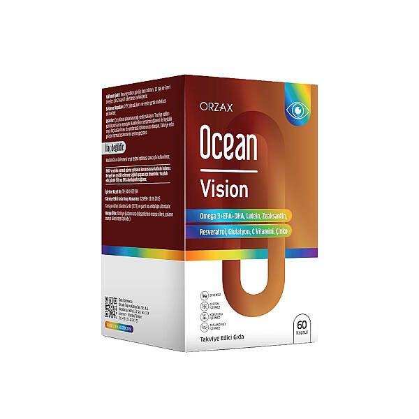 Ocean Vision Omega3 EPA DHA Lutein Zeaksantin Takviye Edici Gıda 60 Kapsül - 1