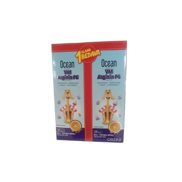 Ocean VM Arginin PS Ballı Portakal Aromalı 1 Alana 1 Bedava 2x150ml Takviye Edici Gıda - 1