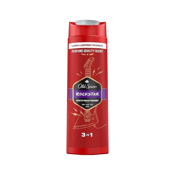 Old Spice Rockstar 3 in 1 Saç Yüz ve Vücut Yıkama Şampuanı 400 ml - 1